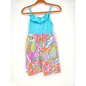 Lilly Pulitzer Girl's Emmaline Dress in Scuba to Cuba XL